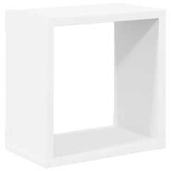 vidaXL Wall Cube Shelves 2 pcs White 26x15x26 cm 5
