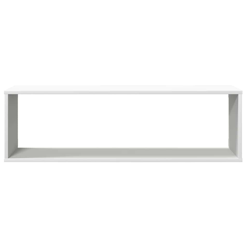 vidaXL Wall Cube Shelf 2 pcs White 100x15x30 cm Engineered Wood 6