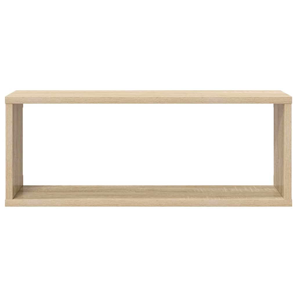 vidaXL Wall Cube Shelf 4 pcs Sonoma Oak 60x15x23 cm Engineered Wood 5