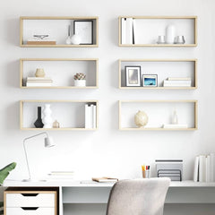 Wall Cube Shelves 60x15x23 cm Engineered Wood 6 pcs Sonoma oak