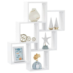 vidaXL Wall Shelf | White | Engineered wood | Medium | Wall Shelf | Square 3