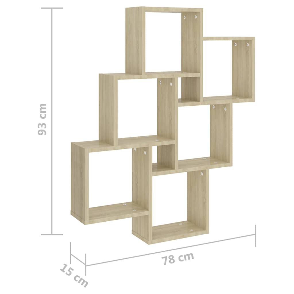 vidaXL Wall Shelf | Sonoma oak | Engineered wood | Medium | Wall Shelf | Other 6