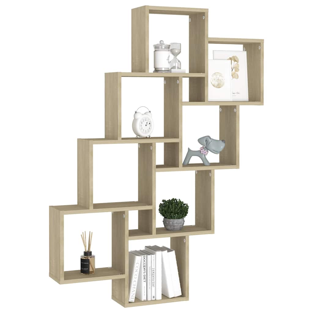 vidaXL Wall Shelf | Sonoma Oak | Engineered Wood | Medium | Wall mounting 3