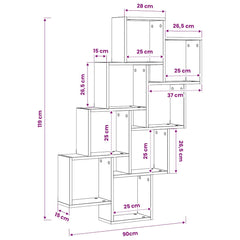 vidaXL Wall Shelf | Sonoma Oak | Engineered Wood | Medium | Wall mounting 6