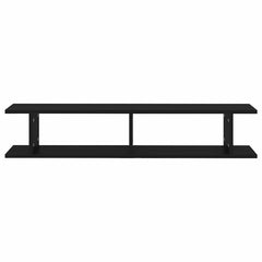 vidaXL Wall Shelf | Set of 2 | Black | Engineered wood | Wall Shelf 5