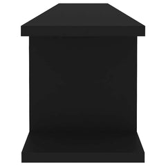 vidaXL Wall Shelf | Set of 2 | Black | Engineered wood | Wall Shelf 6