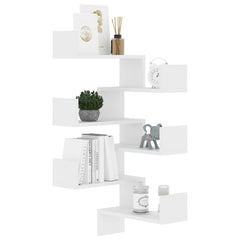 807224 vidaXL Wall Corner Shelves 2 pcs White 40x40x50 cm Engineered Wood 4