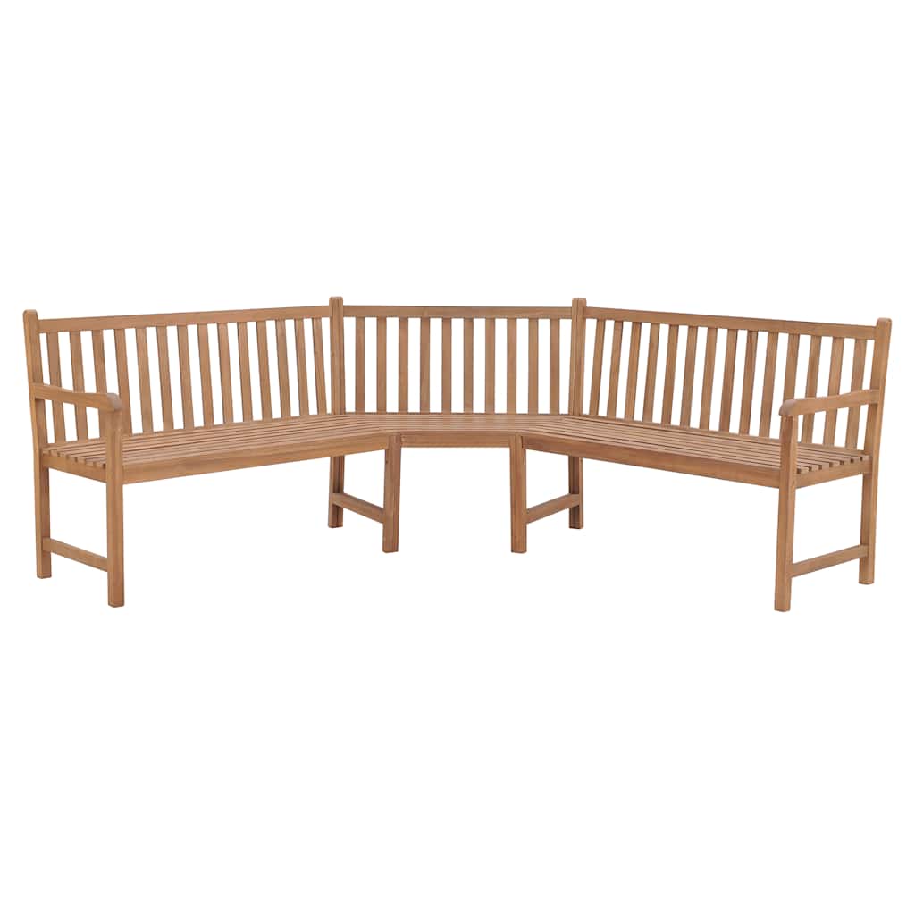 vidaXL Garden Corner Bench 185x185x90 cm Solid Teak Wood 1