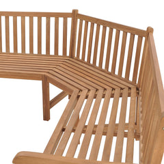 vidaXL Garden Corner Bench 185x185x90 cm Solid Teak Wood 3