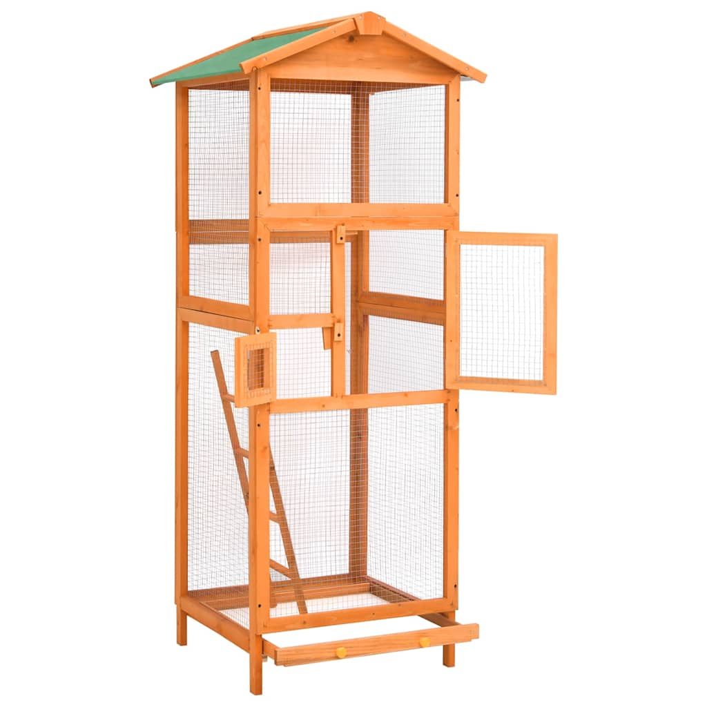 171457 vidaXL Bird Cage 68x62x166 cm Solid Firwood 2