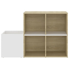vidaXL Hall Shoe Cabinet | White and Sonoma Oak | Engineered wood | Medium 5