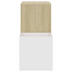 vidaXL Hall Shoe Cabinet | White and Sonoma Oak | Engineered wood | Medium 6