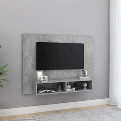 Wall TV Cabinet 120x23,5x90 cm Engineered Wood Concrete grey