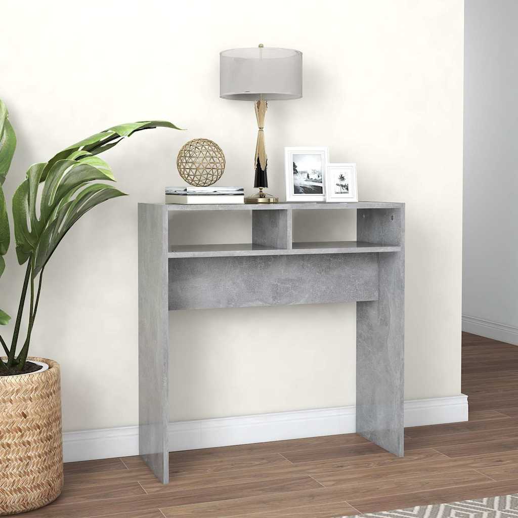 808300 vidaXL Console Table Concrete Grey 78x30x80 cm Engineered Wood 3