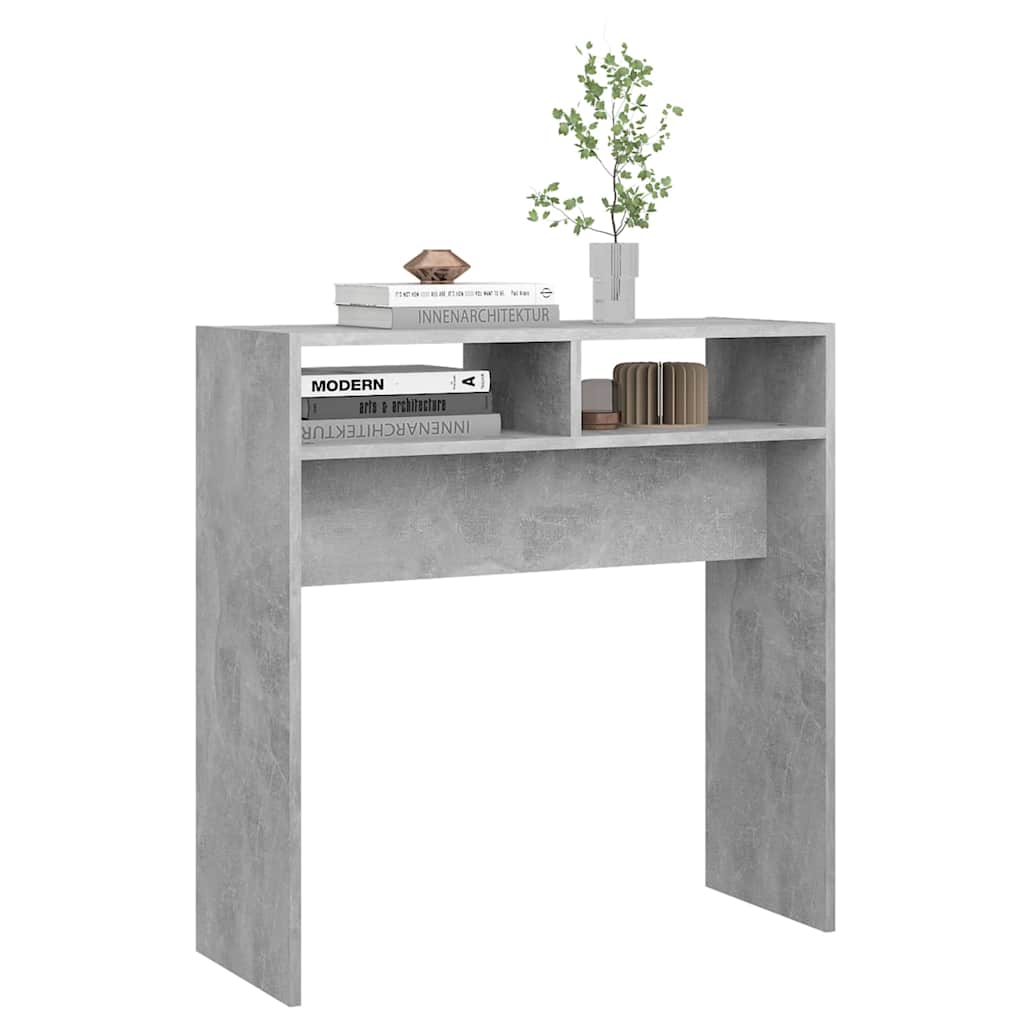 808300 vidaXL Console Table Concrete Grey 78x30x80 cm Engineered Wood 6