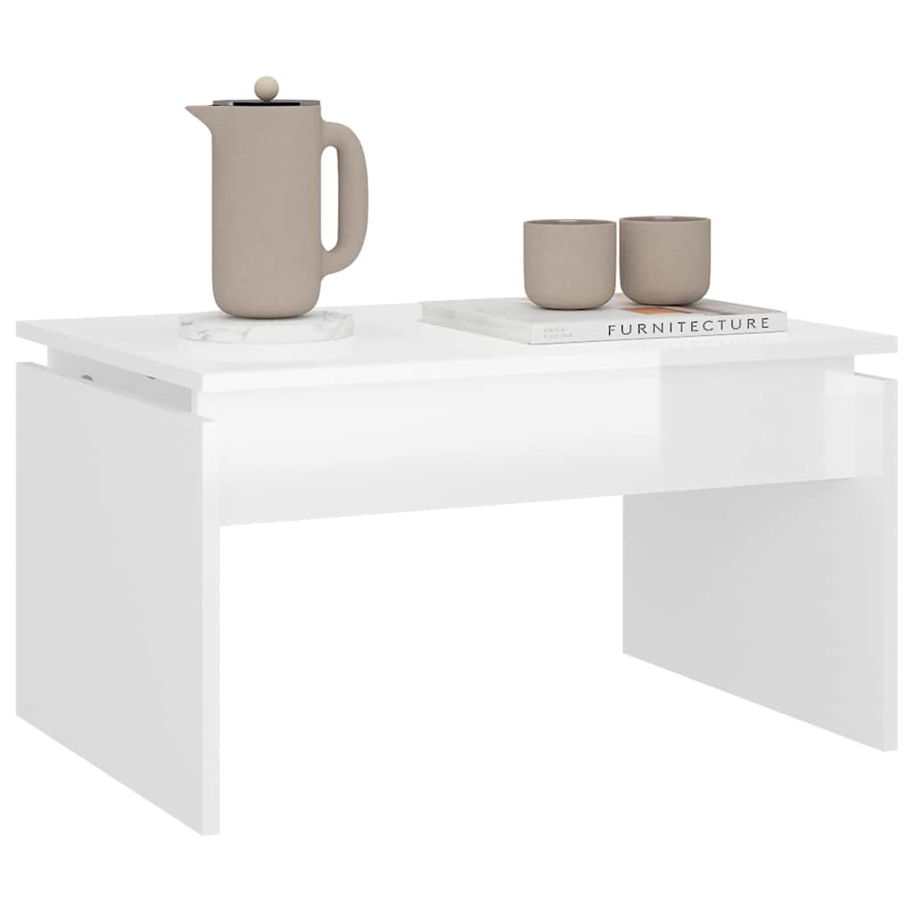 vidaXL Coffee Table | High gloss white | Engineered wood | Medium | Durable 4