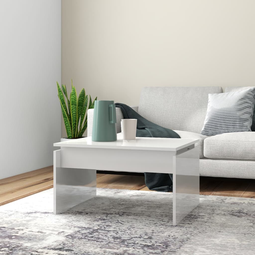 vidaXL Coffee Table | High gloss white | Engineered wood | Medium | Durable 1