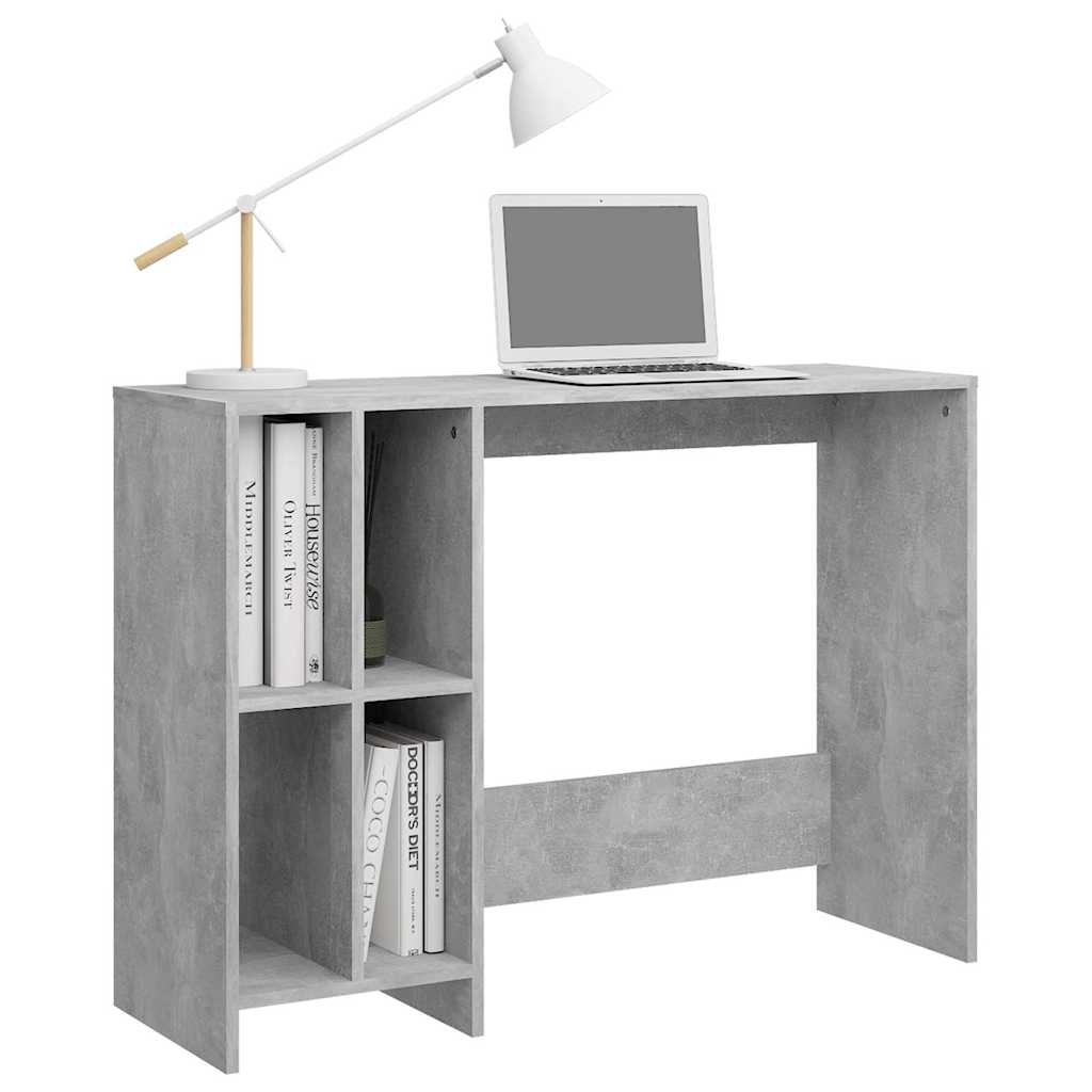 vidaXL Desk | Concrete grey | Engineered wood | Compact | Shelving | Desk 5