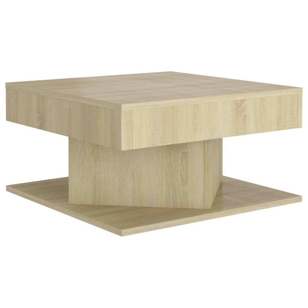vidaXL Coffee Table Sonoma Oak 57x57x30 cm Engineered Wood 2