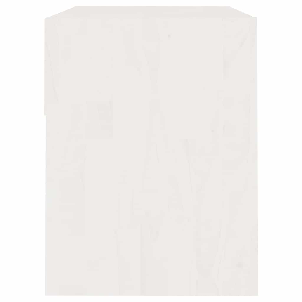 vidaXL Bedside Cabinet | White | Solid Pinewood | Compact | Bedside Cabinet 5