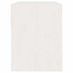 vidaXL Bedside Cabinet | White | Solid Pinewood | Compact | Bedside Cabinet 5
