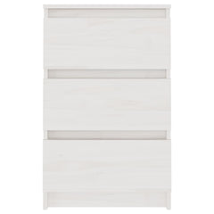 vidaXL Bedside Cabinet | White | Solid pine wood | 40 x 29.5 x 64 cm 4