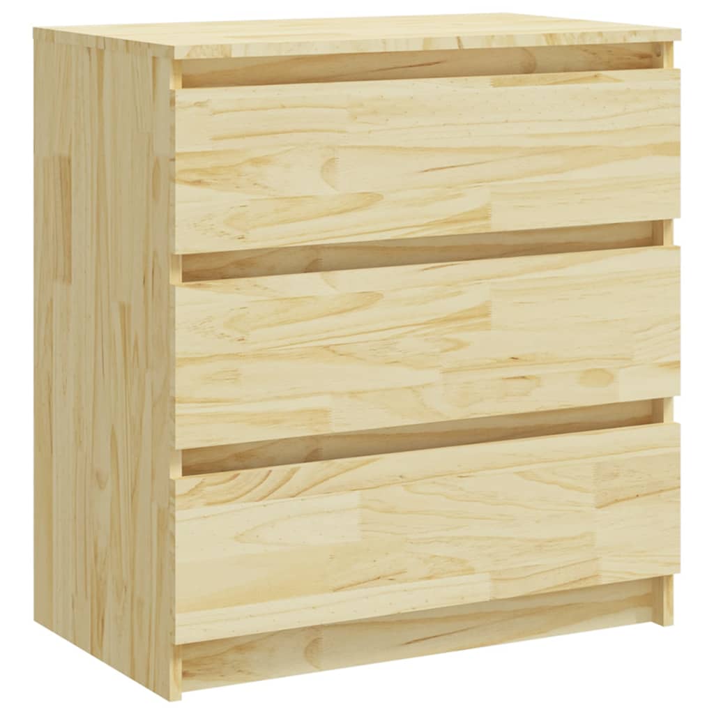 vidaXL Bedside Cabinet | Natural wood color | Solid pinewood | Medium 2