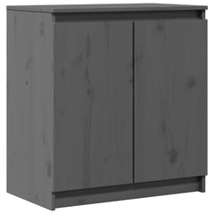 vidaXL Side Cabinet | Grey | Solid Pinewood | Compact | Side Cabinet 2