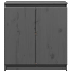 vidaXL Side Cabinet | Grey | Solid Pinewood | Compact | Side Cabinet 5
