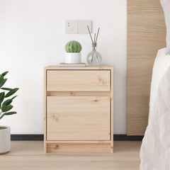 Bedside Cabinets Solid Wood Pine