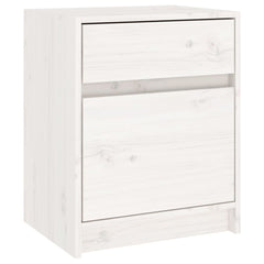 vidaXL Bedside Cabinet | White | Solid pinewood | Medium | Bedside Cabinet 2