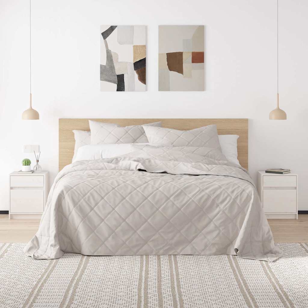 vidaXL Bedside Cabinet | White | Solid pinewood | Medium | Bedside Cabinet 1