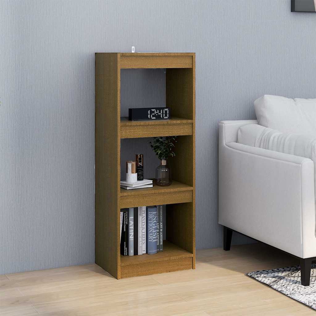 vidaXL Book Cabinet | Honey brown | Solid pinewood | Medium | Storage 3