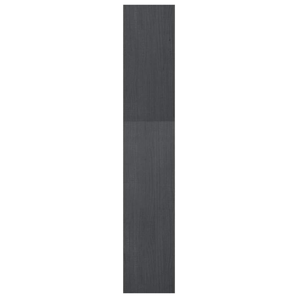 vidaXL Book Cabinet | Grey | Solid Pinewood | Tall and Narrow | Book Cabinet 6