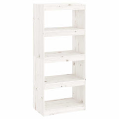 vidaXL Book Cabinet/Room Divider White 60x30x135,5 cm Solid Wood Pine 2