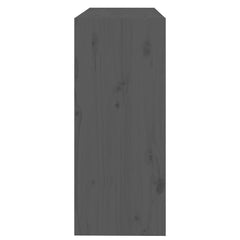 vidaXL Book Cabinet/Room Divider Grey 80x30x71,5 cm Solid Wood Pine 5