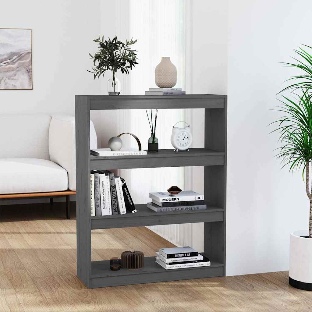 vidaXL Book Cabinet/Room Divider 80x30x103.5 cm Solid Wood Pine