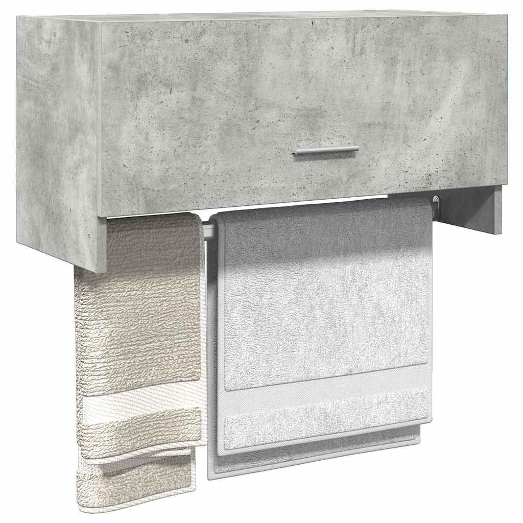 808246 vidaXL Wardrobe Concrete Grey 70x32,5x35 cm Engineered Wood 3