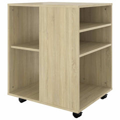 vidaXL Rolling Cabinet Sonoma Oak 60x53x72 cm Engineered Wood 5