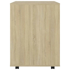 vidaXL Rolling Cabinet Sonoma Oak 60x53x72 cm Engineered Wood 6