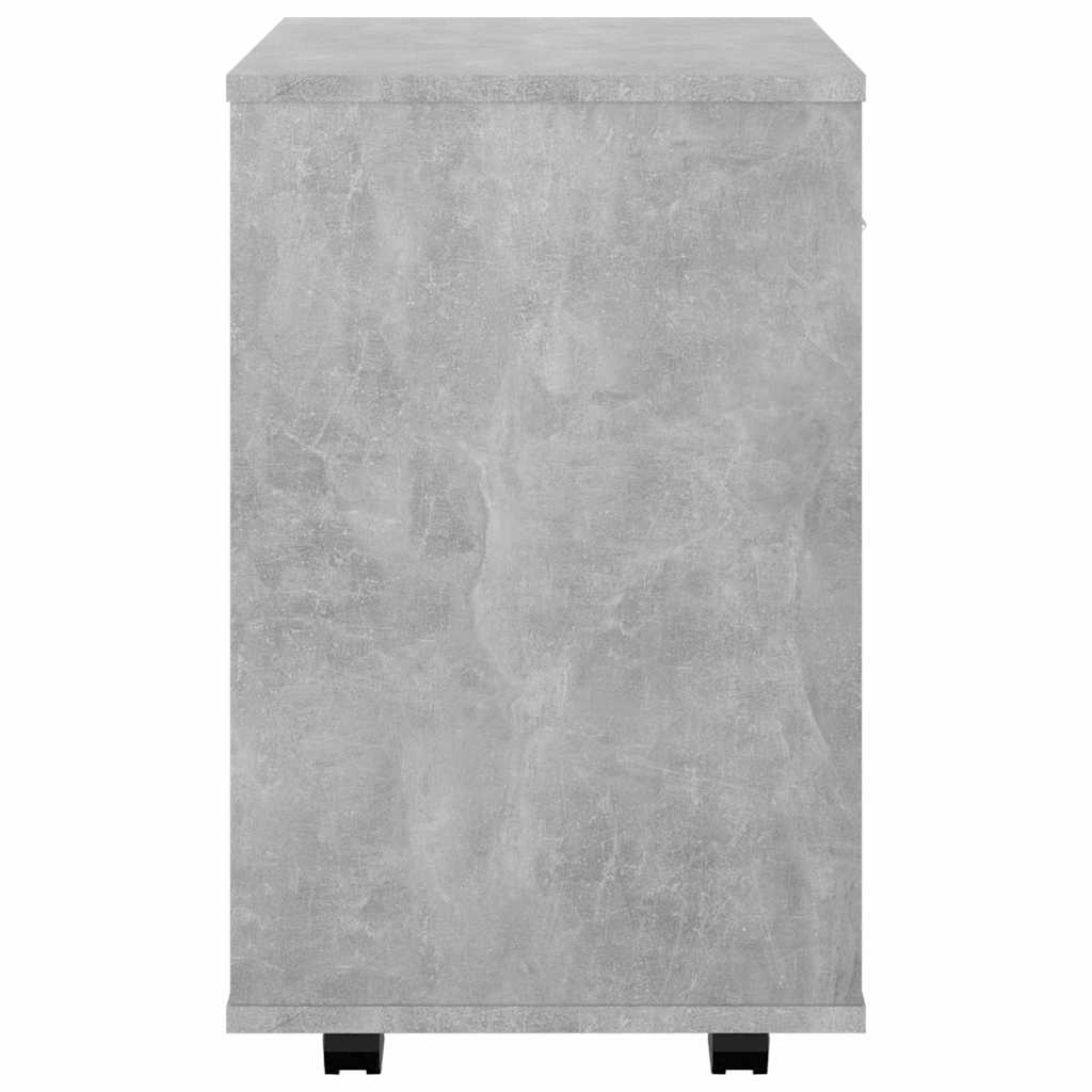 vidaXL Rolling Cabinet Concrete Grey 46x36x59 cm Engineered Wood 5