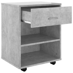vidaXL Rolling Cabinet Concrete Grey 46x36x59 cm Engineered Wood 6