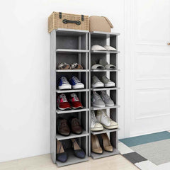 vidaXL Shoe Cabinet | Set of 2 | Concrete Grey | Engineered wood | Compact 3
