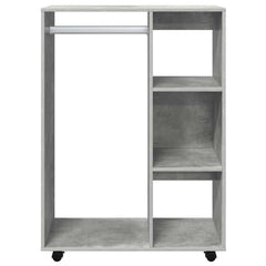 vidaXL Wardrobe | Concrete grey | Engineered wood | Medium | Rollable 3