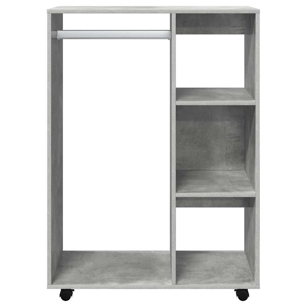 vidaXL Wardrobe | Concrete grey | Engineered wood | Medium | Rollable 3