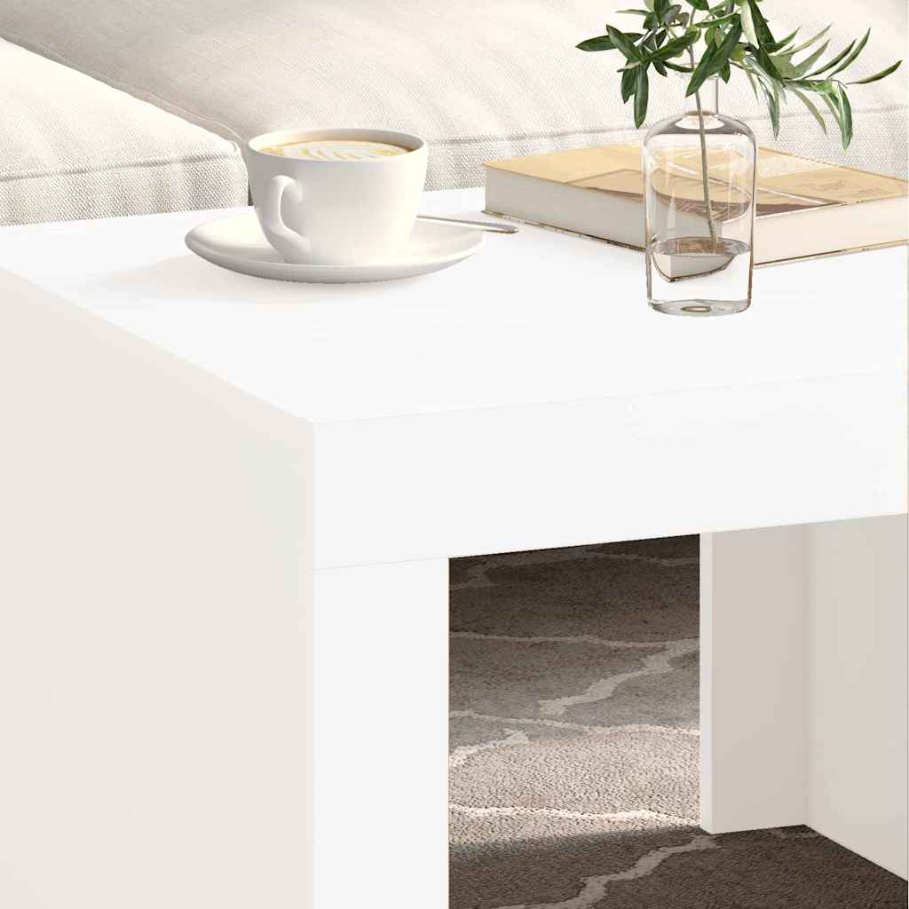 vidaXL Coffee Table White 50x50x35 cm Engineered Wood 3