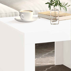 vidaXL Coffee Table White 50x50x35 cm Engineered Wood 3