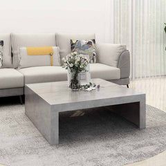 Coffee Table Engineered Wood in Concrete Grey