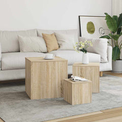 vidaXL Side Tables 3 pcs Engineered Wood