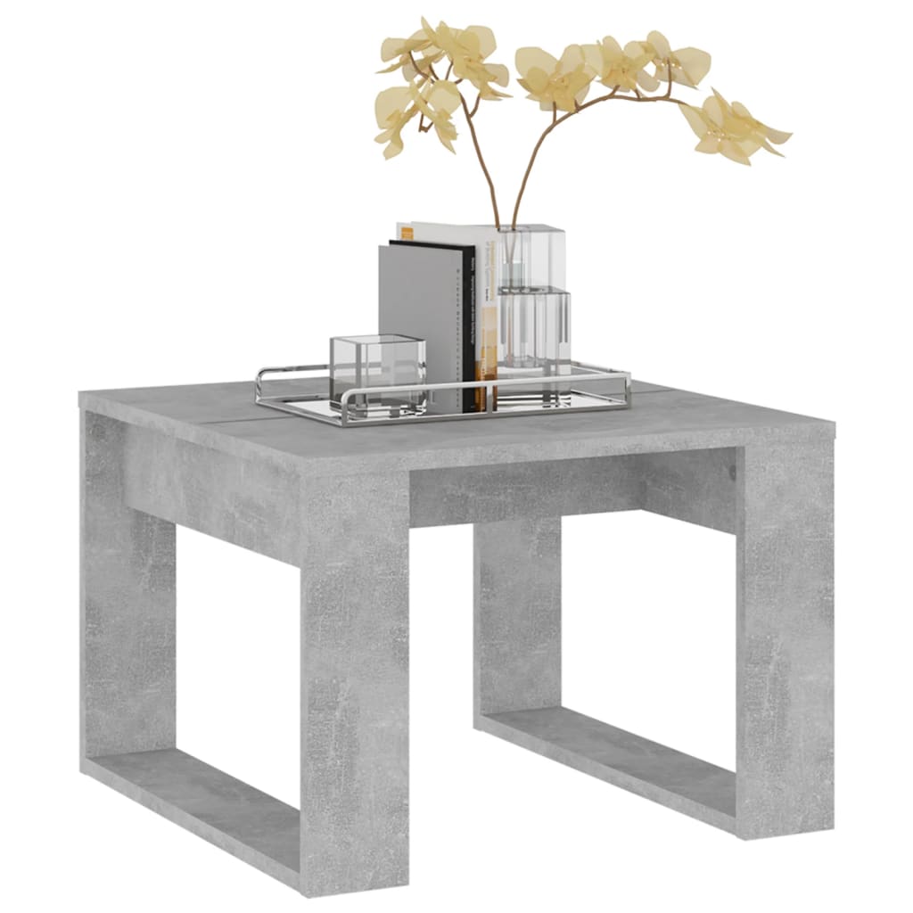 808625 vidaXL Side Table Concrete Grey 50x50x35 cm Engineered Wood 6